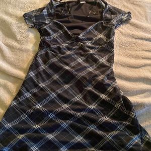 stripped h&m short sleeve dress